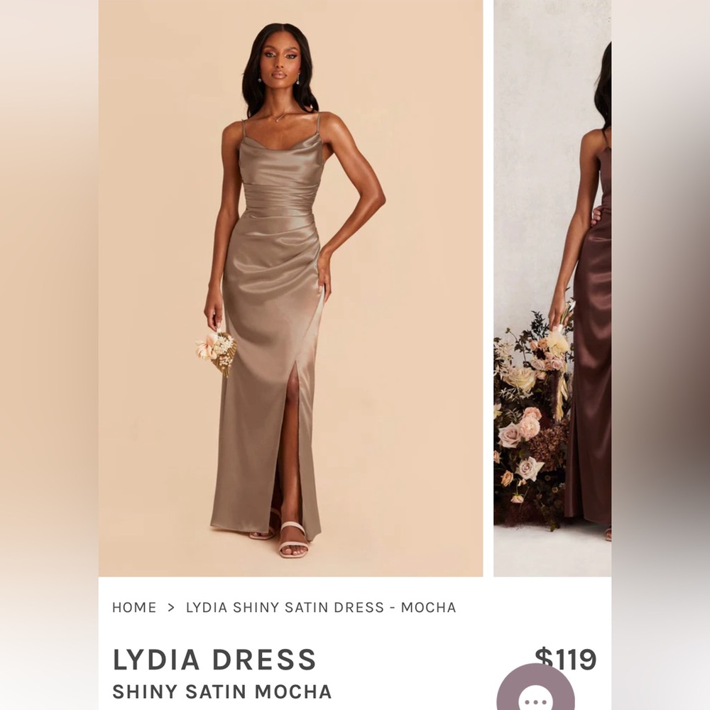 Birdy Grey Mocha Satin Lydia Dress
